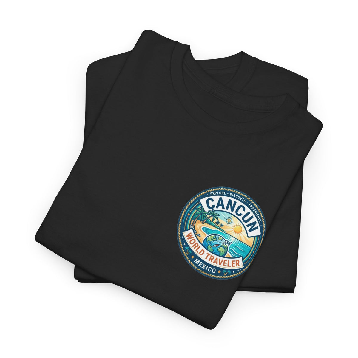 Cancun, Mexico World Traveler Unisex Heavy Cotton Tee