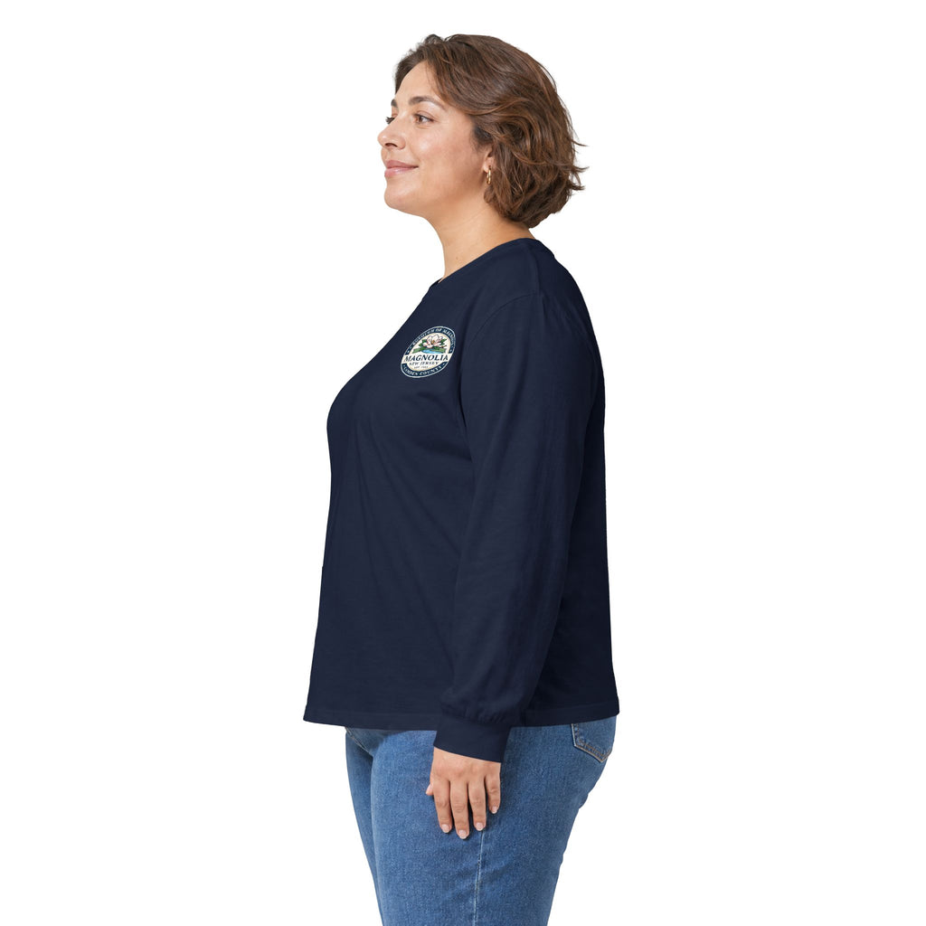Magnolia, NJ Front and Back Logo Long Sleeve Tee Unisex Ultra Cotton