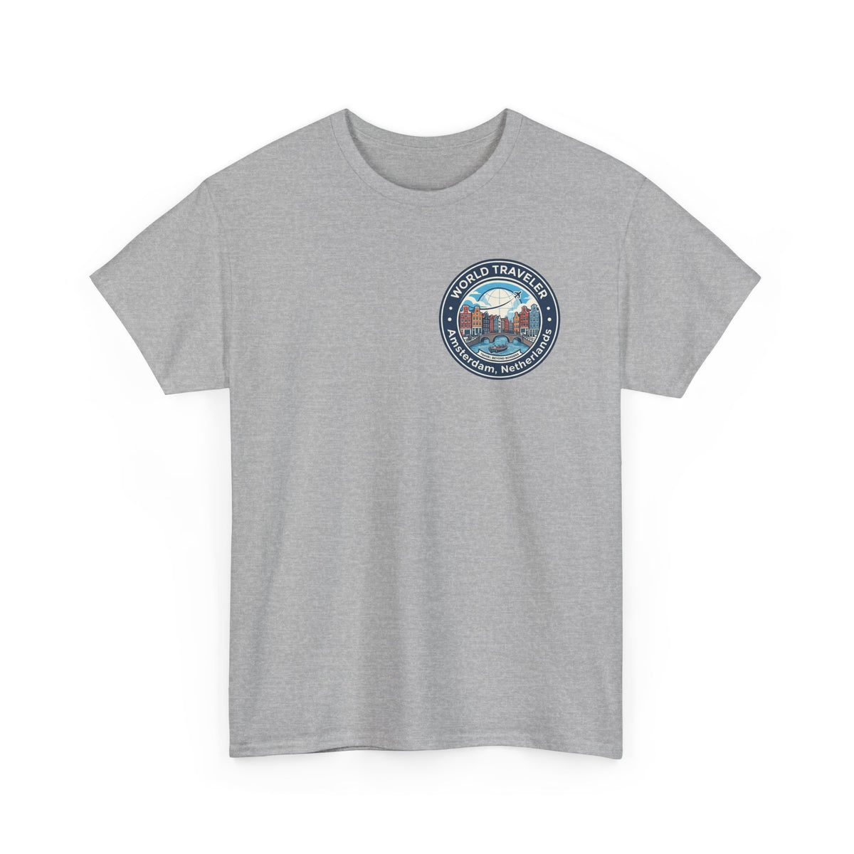 Amsterdam World Traveler Unisex Heavy Cotton Tee