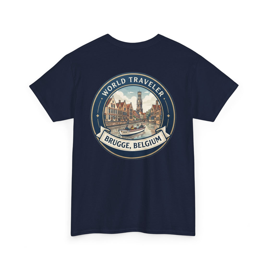 Brugge, Belgium World Traveler Unisex Heavy Cotton Tee