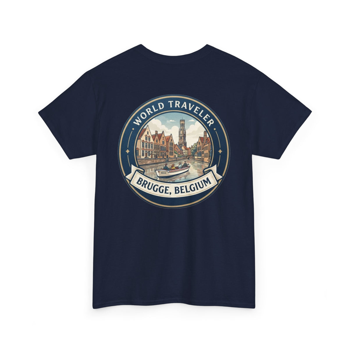 Brugge, Belgium World Traveler Unisex Heavy Cotton Tee