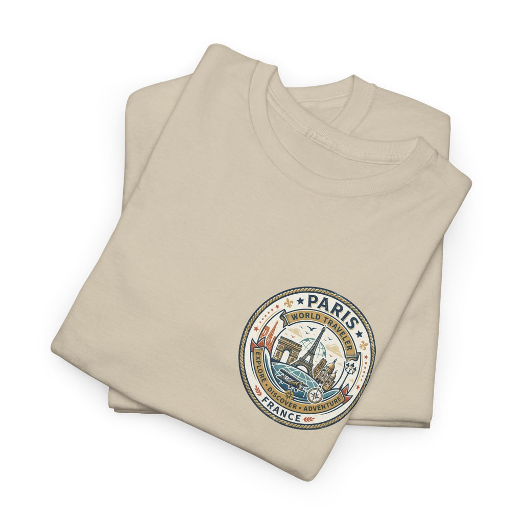 Paris, France World Traveler Unisex Heavy Cotton Tee