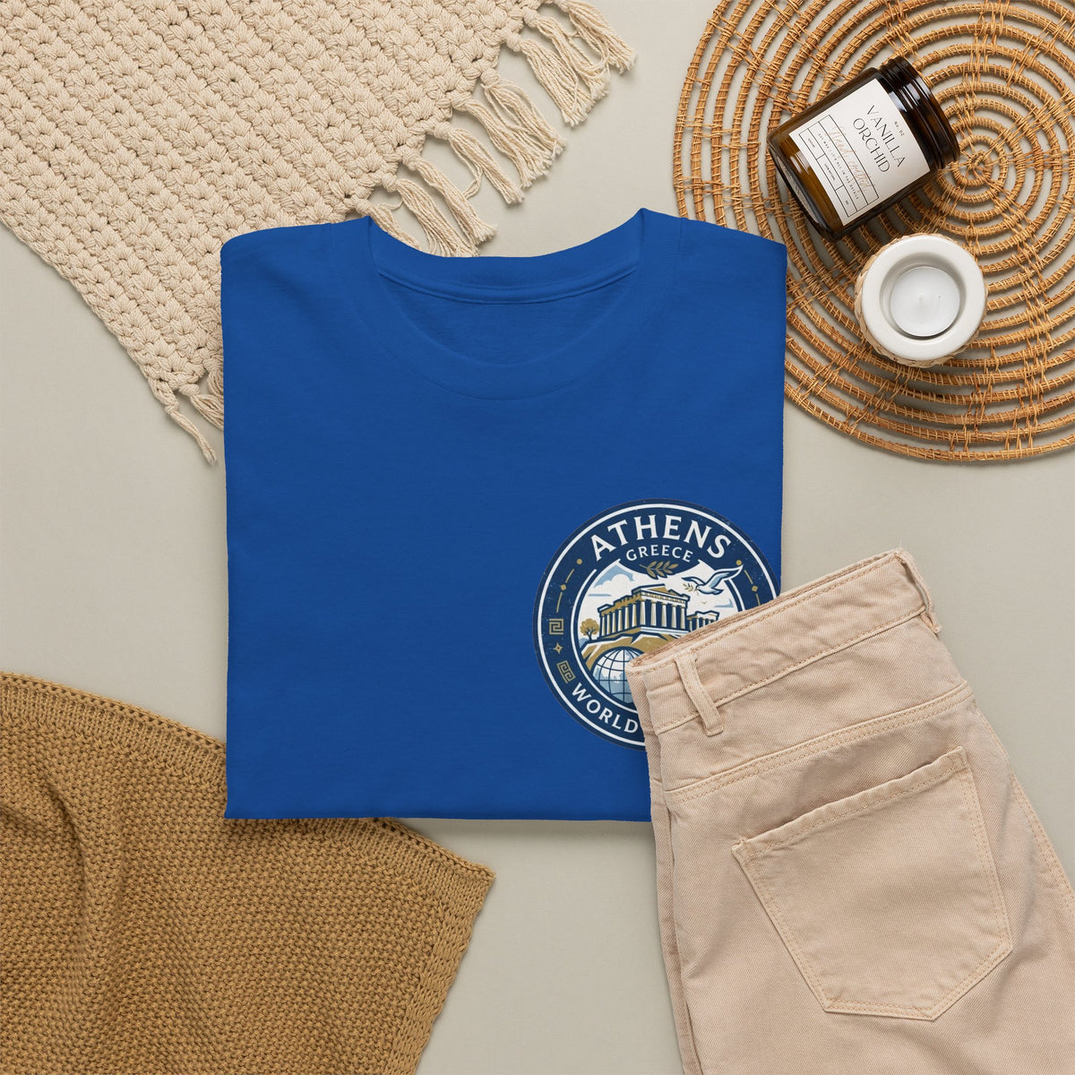 Athens, Greece World Traveler Unisex Heavy Cotton Tee