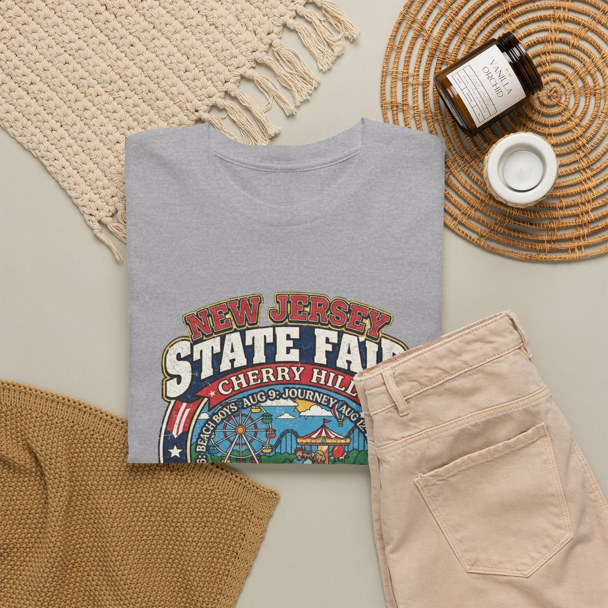 Nj State Fair 1986 vintage graphic Unisex Heavy Cotton Tee