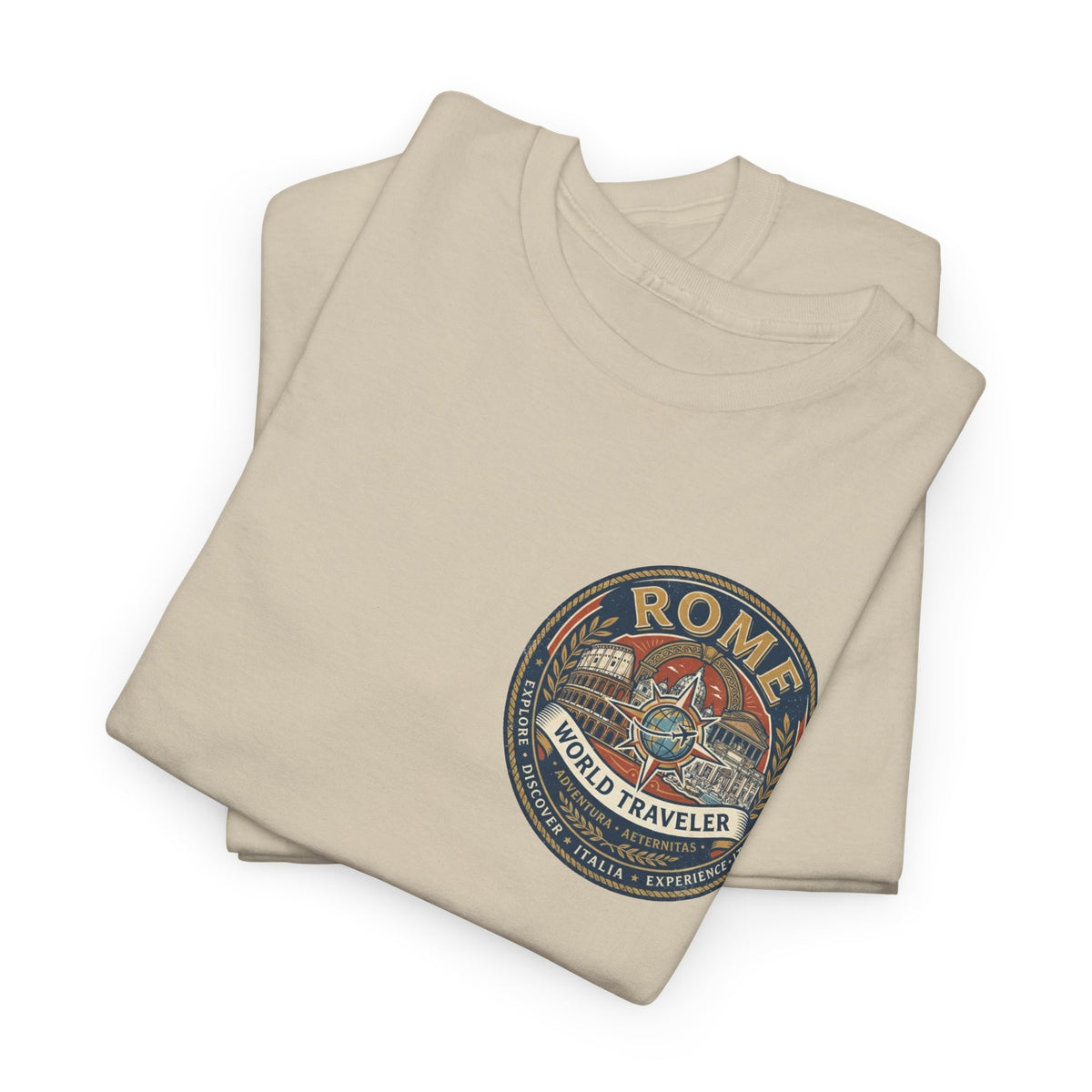 Rome, Italy World Traveler Unisex Heavy Cotton Tee