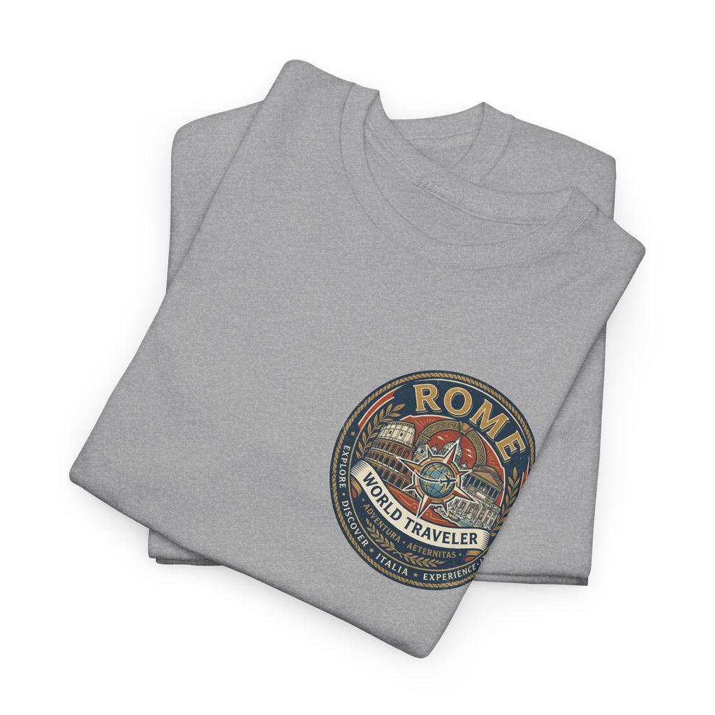 Rome, Italy World Traveler Unisex Heavy Cotton Tee