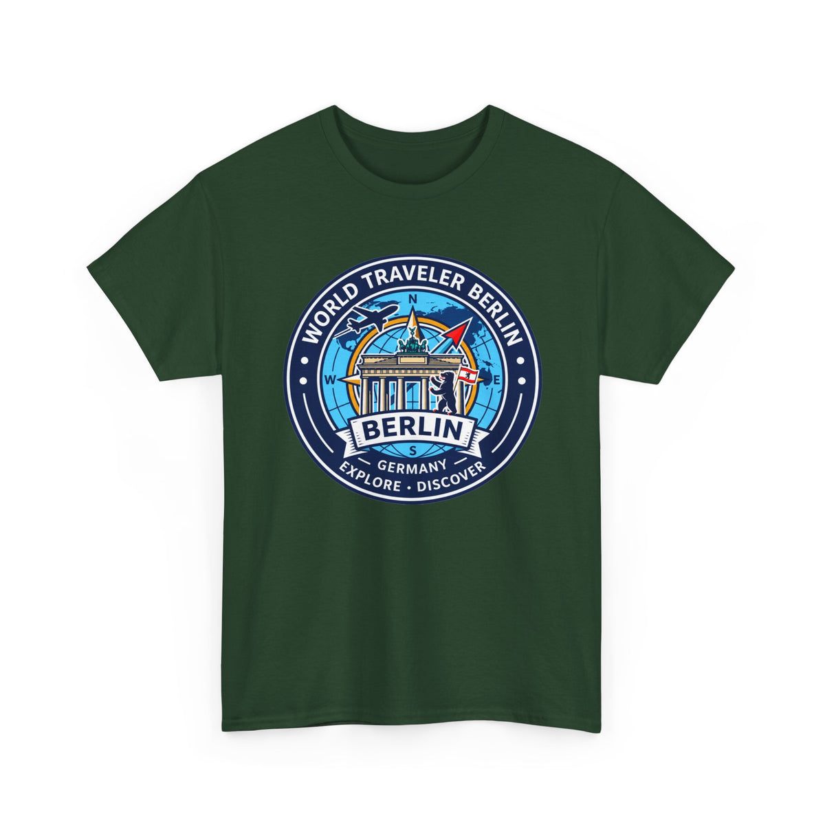 Berlin, Germany World Traveler Unisex Heavy Cotton Tee