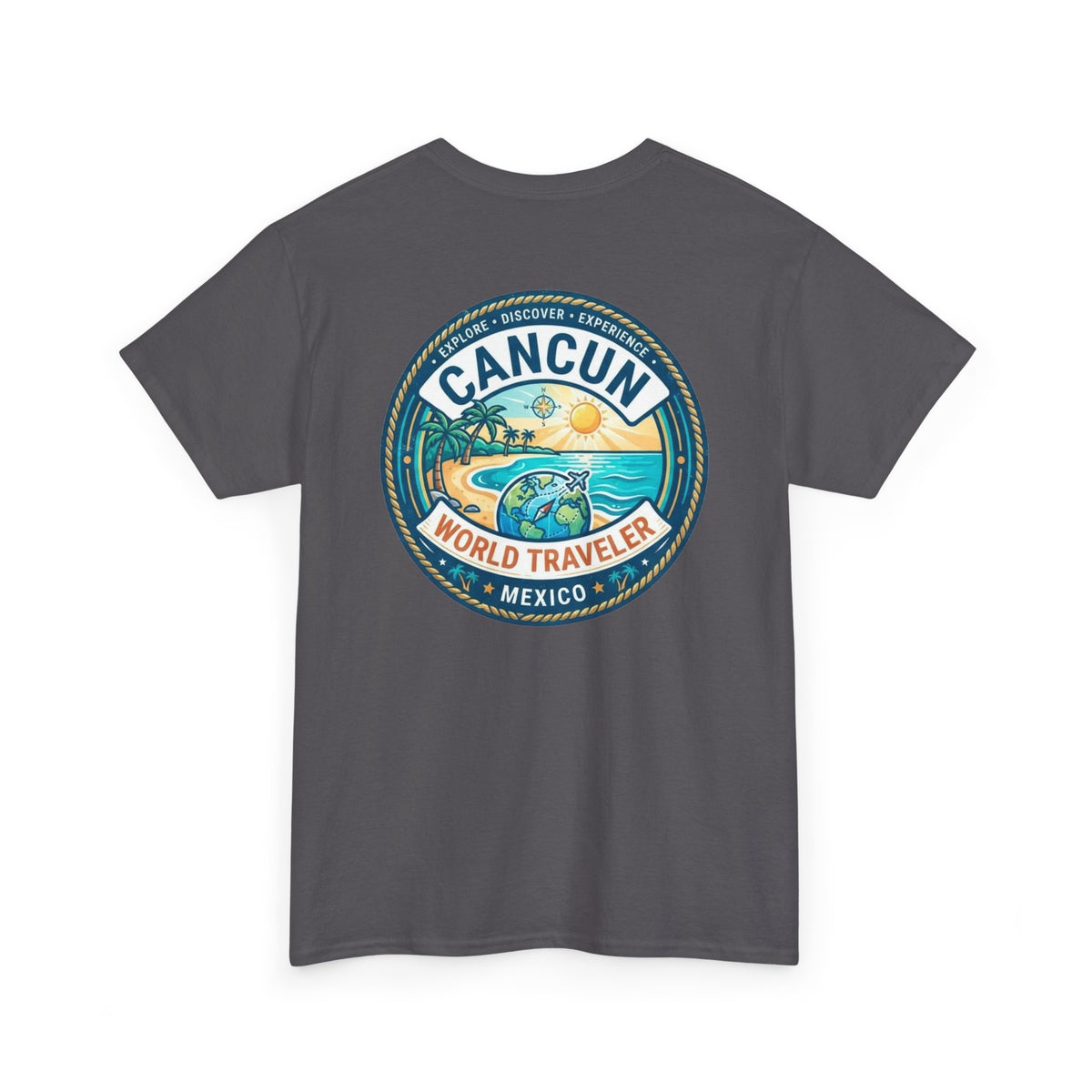 Cancun, Mexico World Traveler Unisex Heavy Cotton Tee