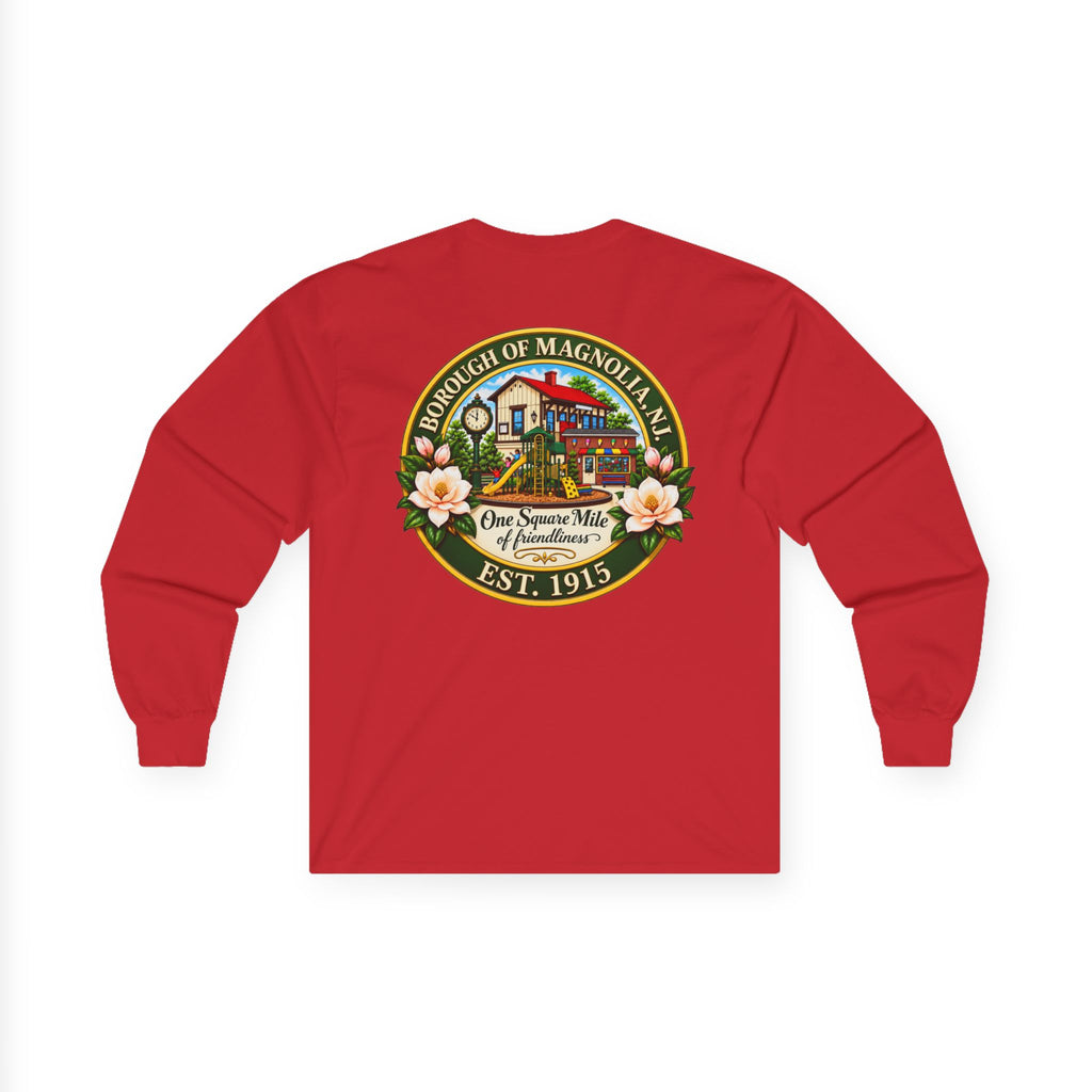 Magnolia, NJ Front and Back Logo Long Sleeve Tee Unisex Ultra Cotton