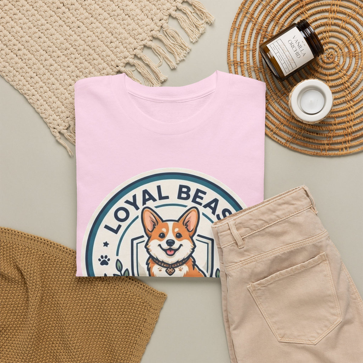Loyal Beast Corgi Unisex Heavy Cotton Tee