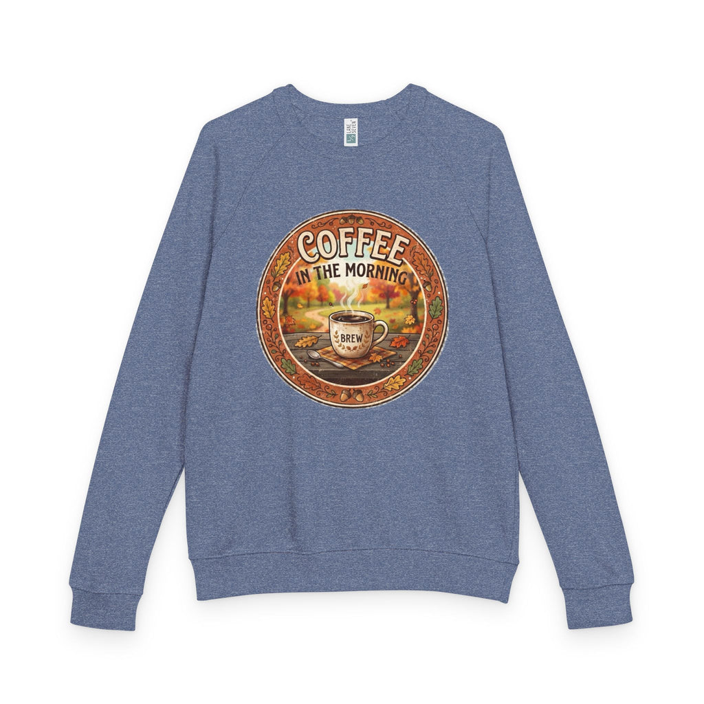 Coffee in the Morning Unisex French Terry Raglan Crewneck