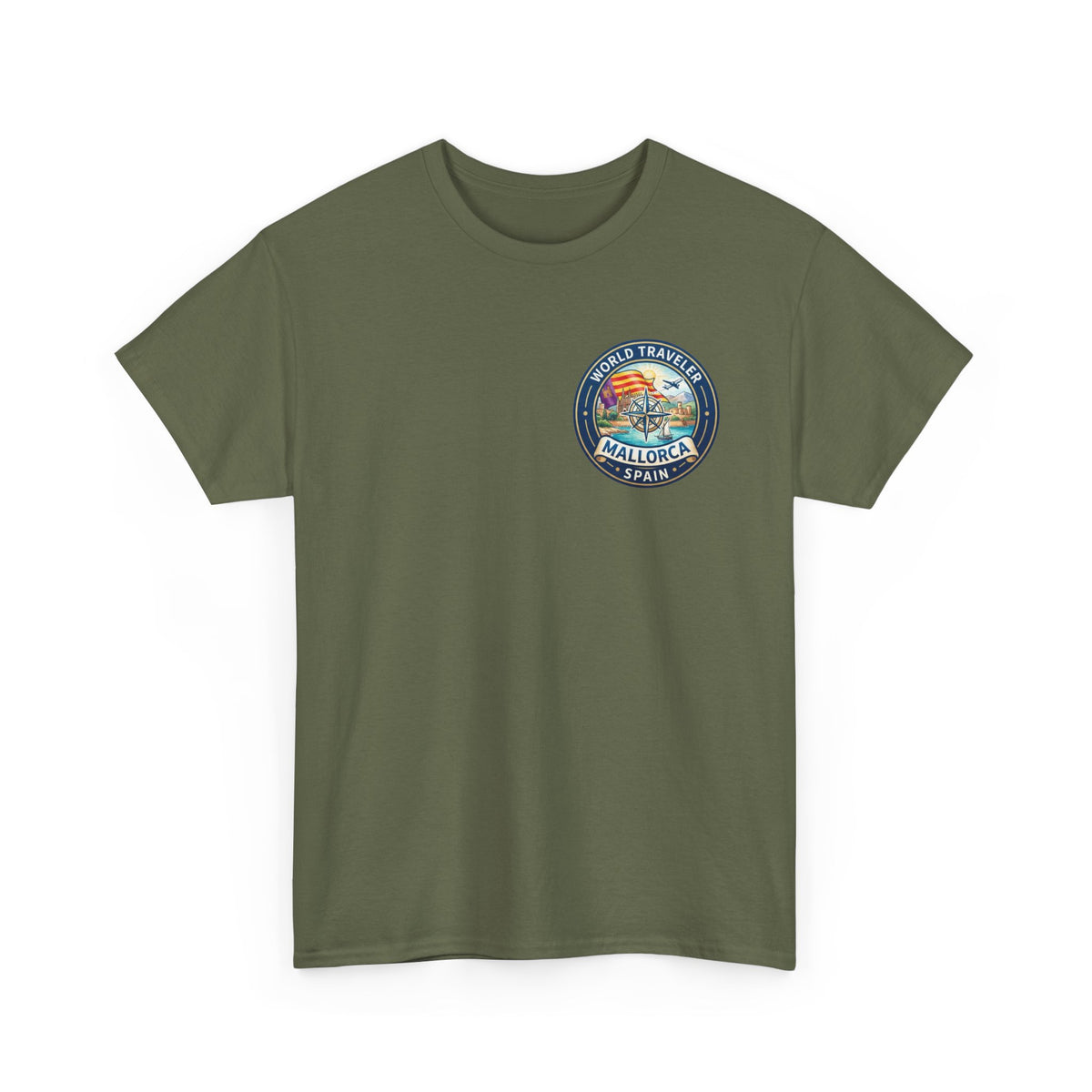 Mallorca, Spain World Traveler Unisex Heavy Cotton Tee
