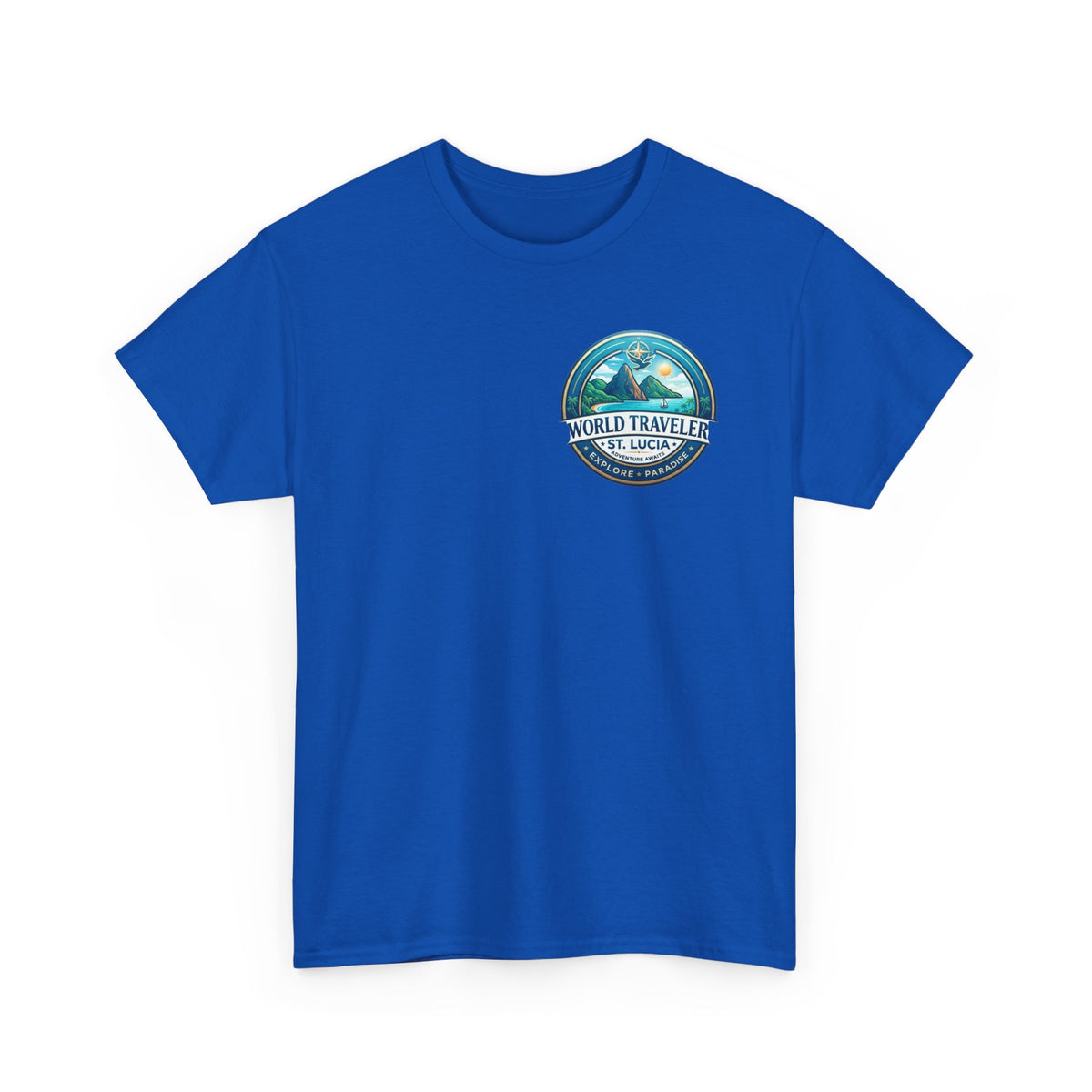 St Lucia Wotld Traveler Unisex Heavy Cotton Tee