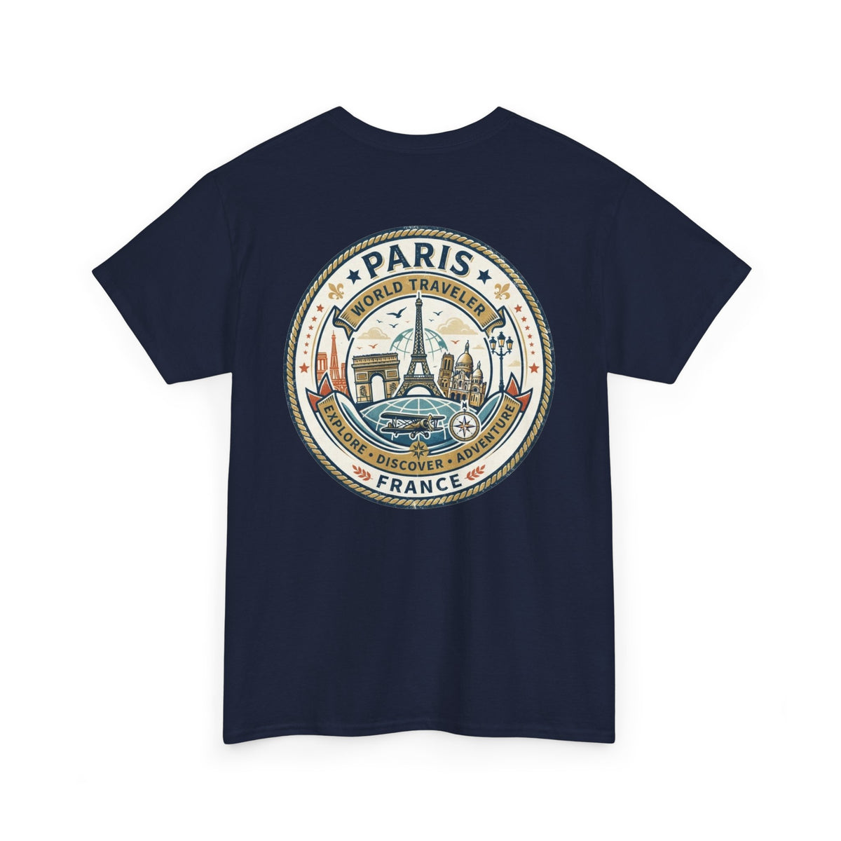 Paris, France World Traveler Unisex Heavy Cotton Tee