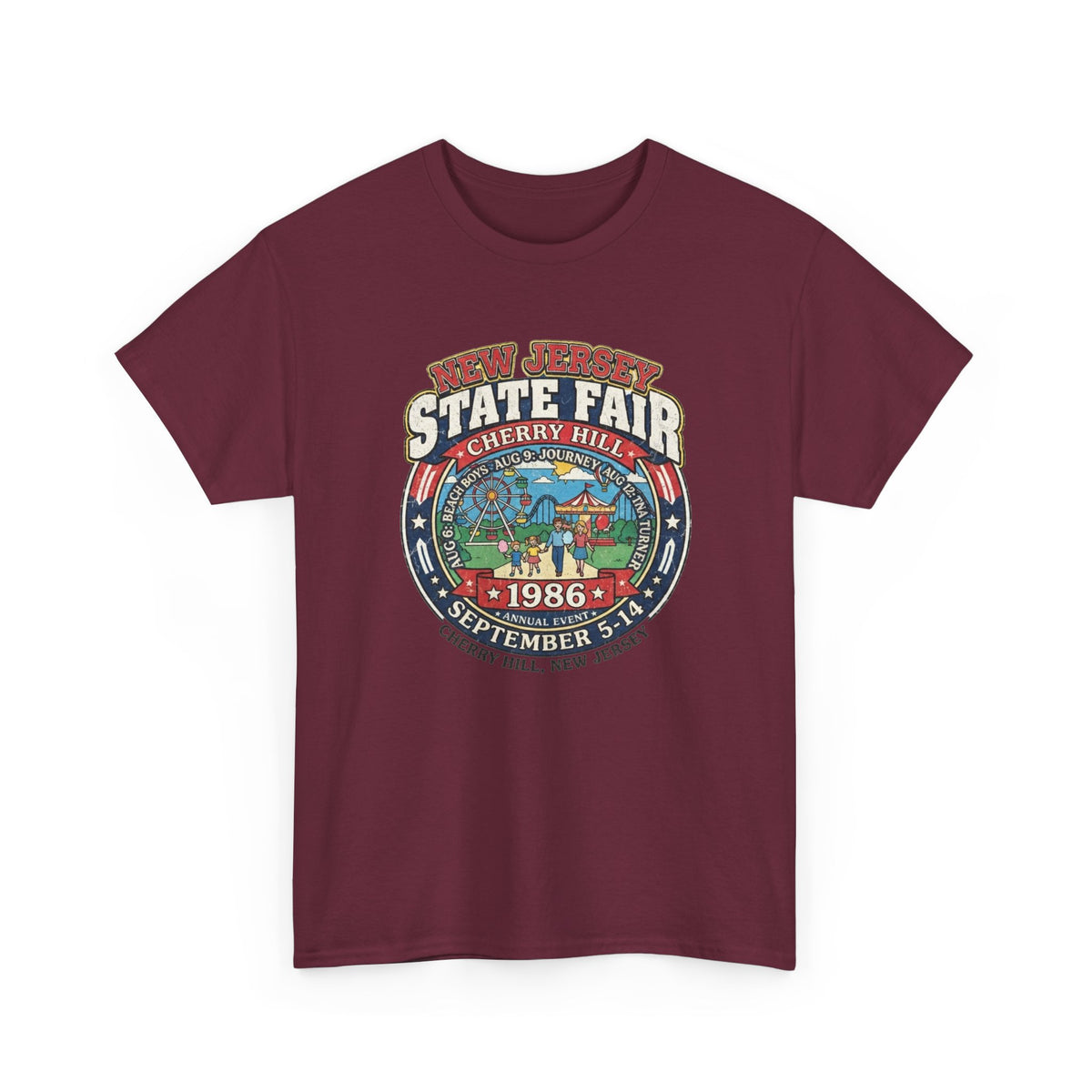 Nj State Fair 1986 vintage graphic Unisex Heavy Cotton Tee