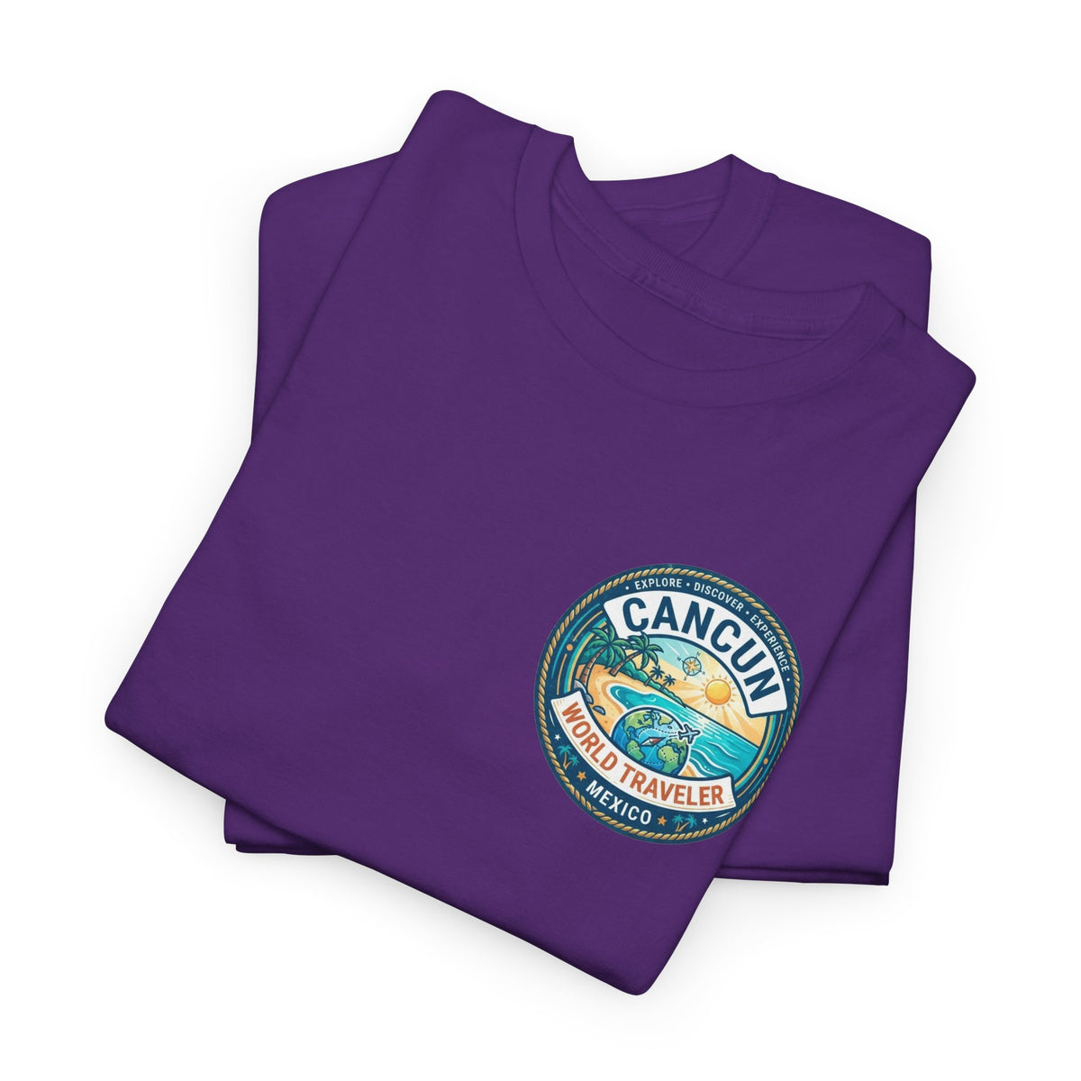 Cancun, Mexico World Traveler Unisex Heavy Cotton Tee