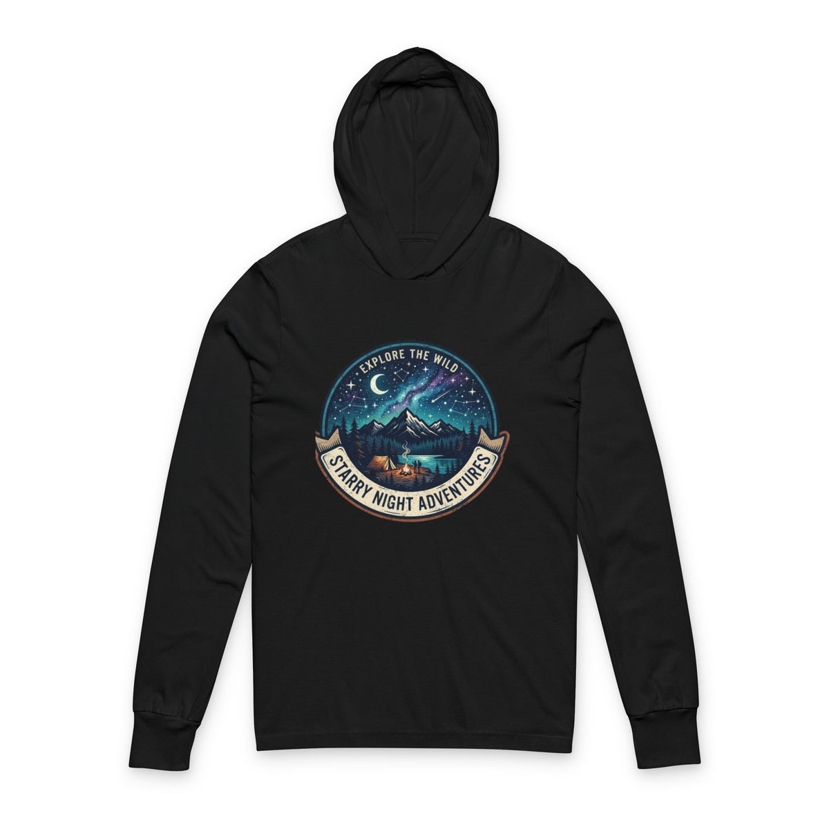 Starry Night Unisex Hooded Long Sleeve Tee