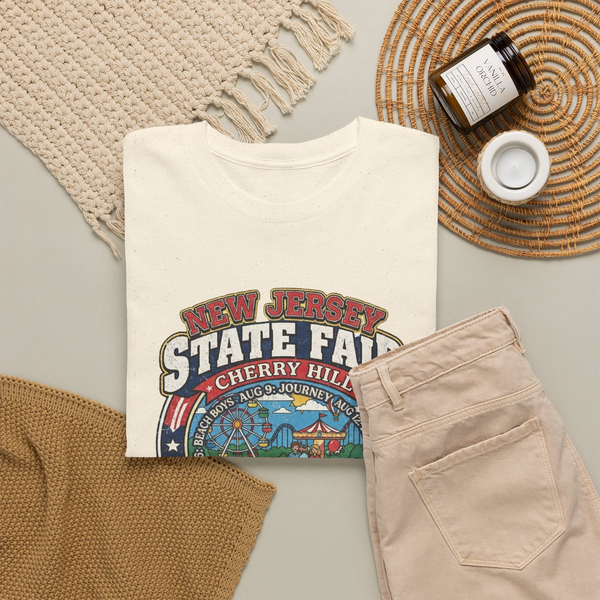 Nj State Fair 1986 vintage graphic Unisex Heavy Cotton Tee