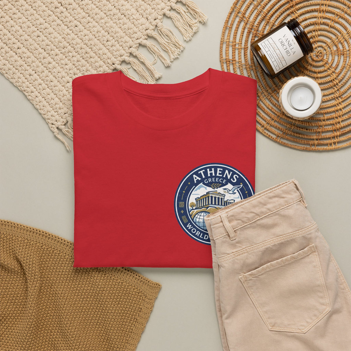 Athens, Greece World Traveler Unisex Heavy Cotton Tee