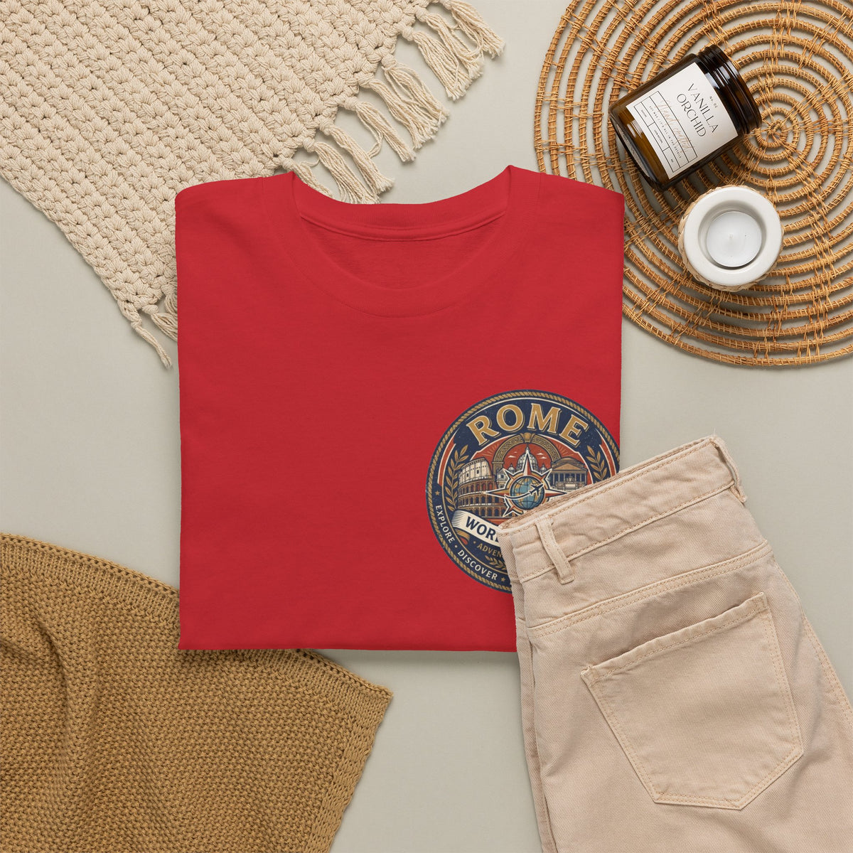Rome, Italy World Traveler Unisex Heavy Cotton Tee