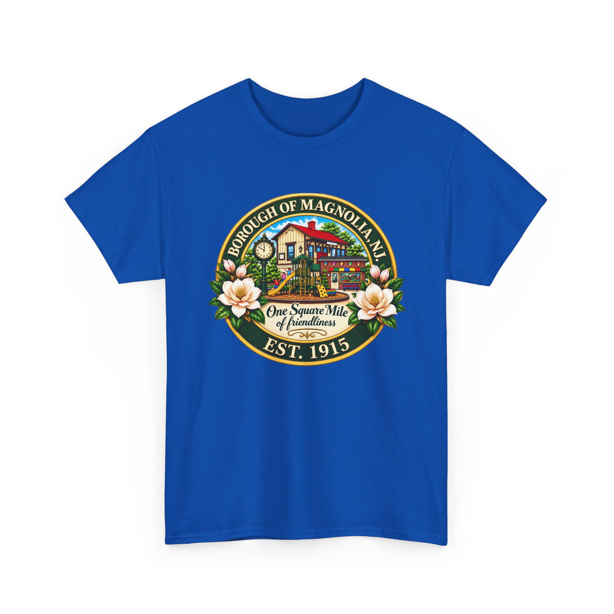 Magnolia, NJ Front Logo Unisex Heavy Cotton Tee