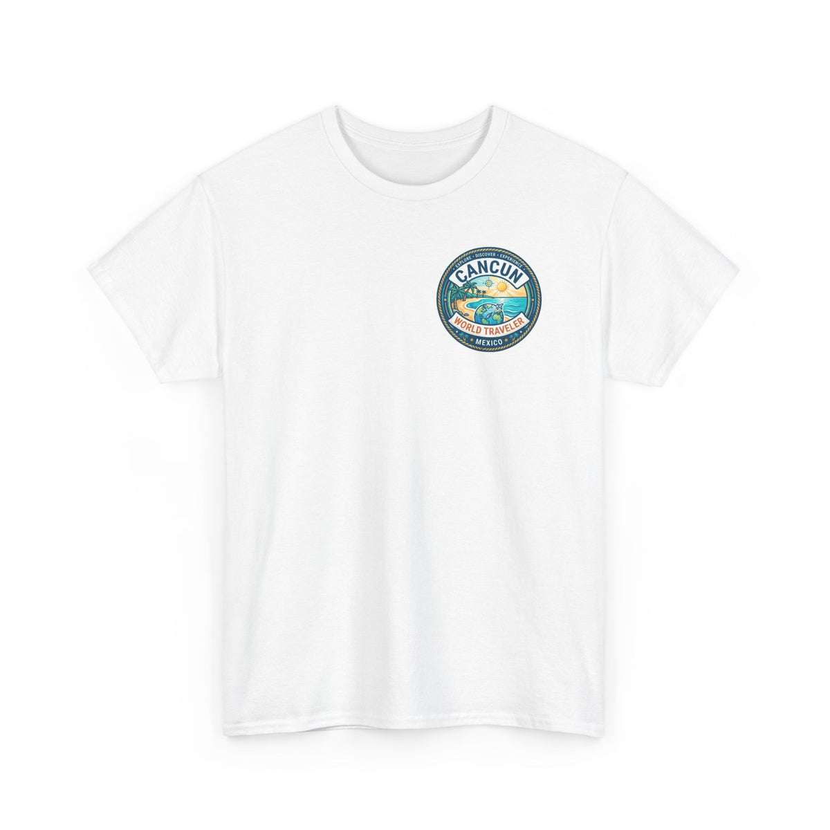 Cancun, Mexico World Traveler Unisex Heavy Cotton Tee