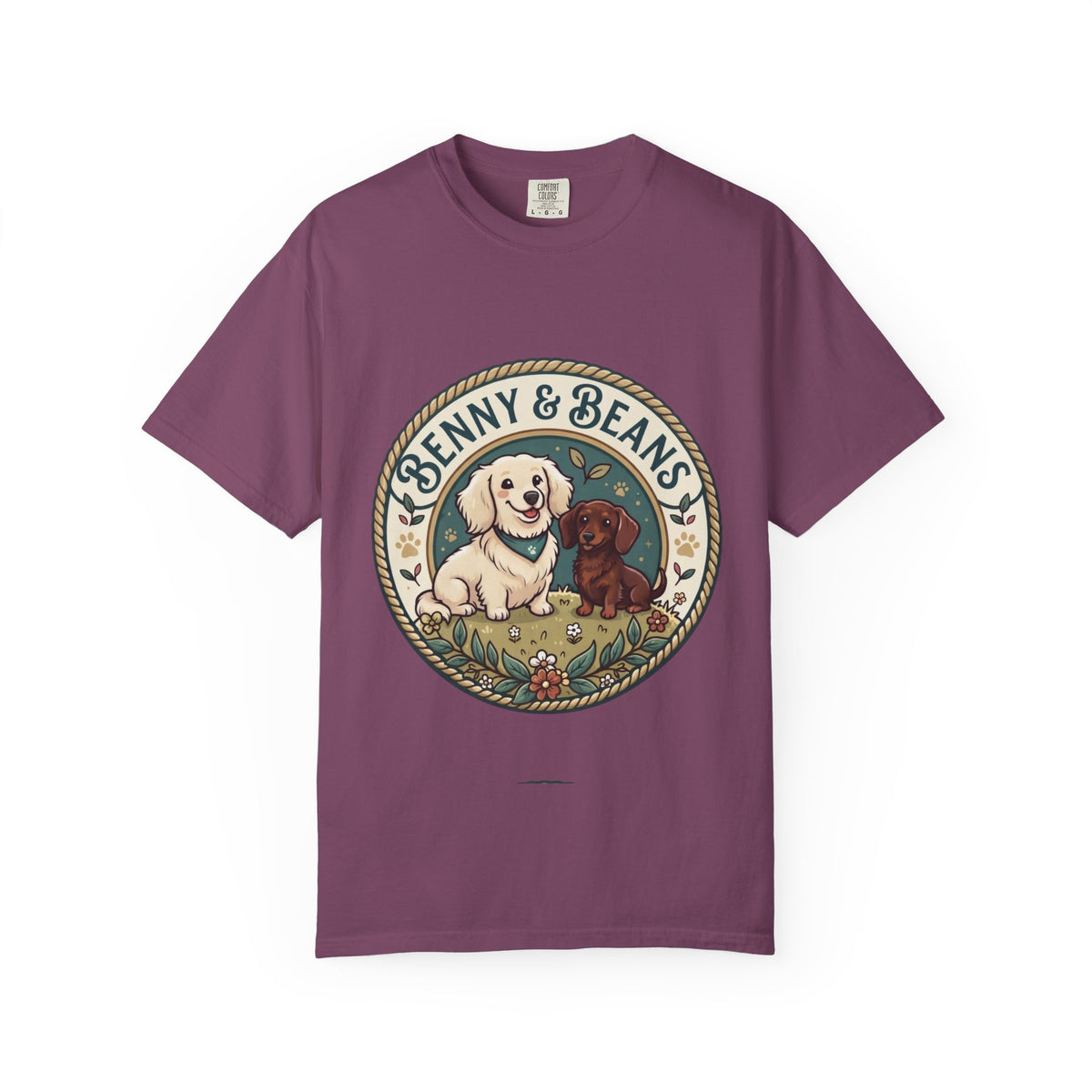 T-Shirt — Penny & Beans Vintage Dog Patch Graphic