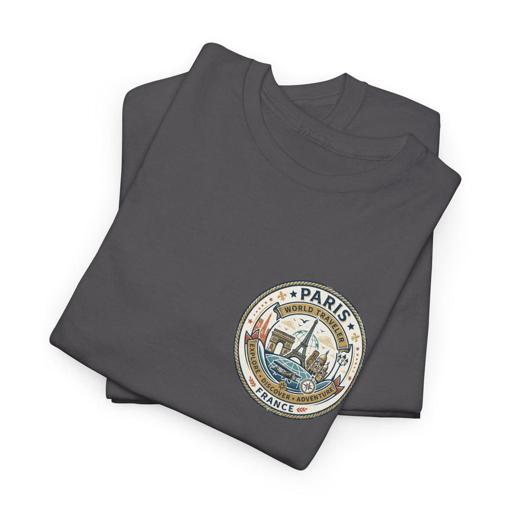 Paris, France World Traveler Unisex Heavy Cotton Tee