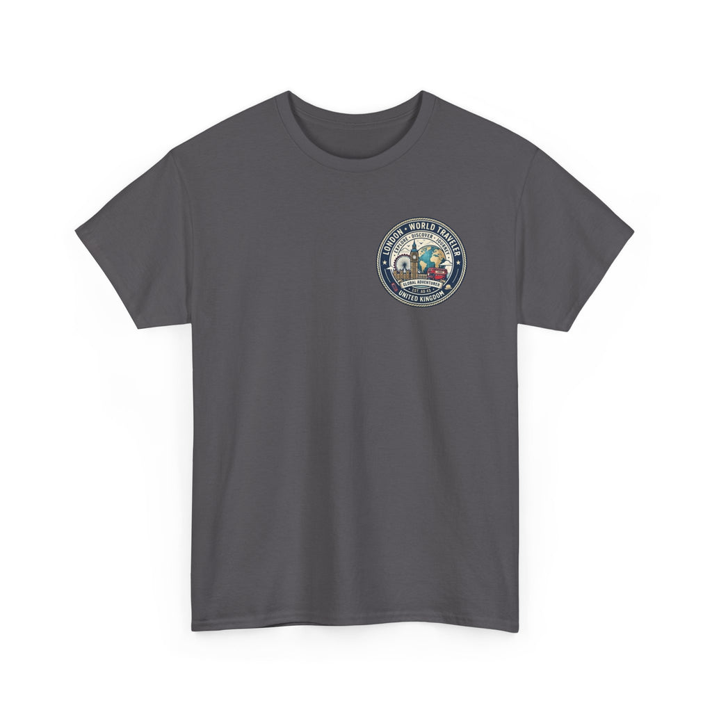 London World Traveler double sided graphics Unisex Heavy Cotton Tee