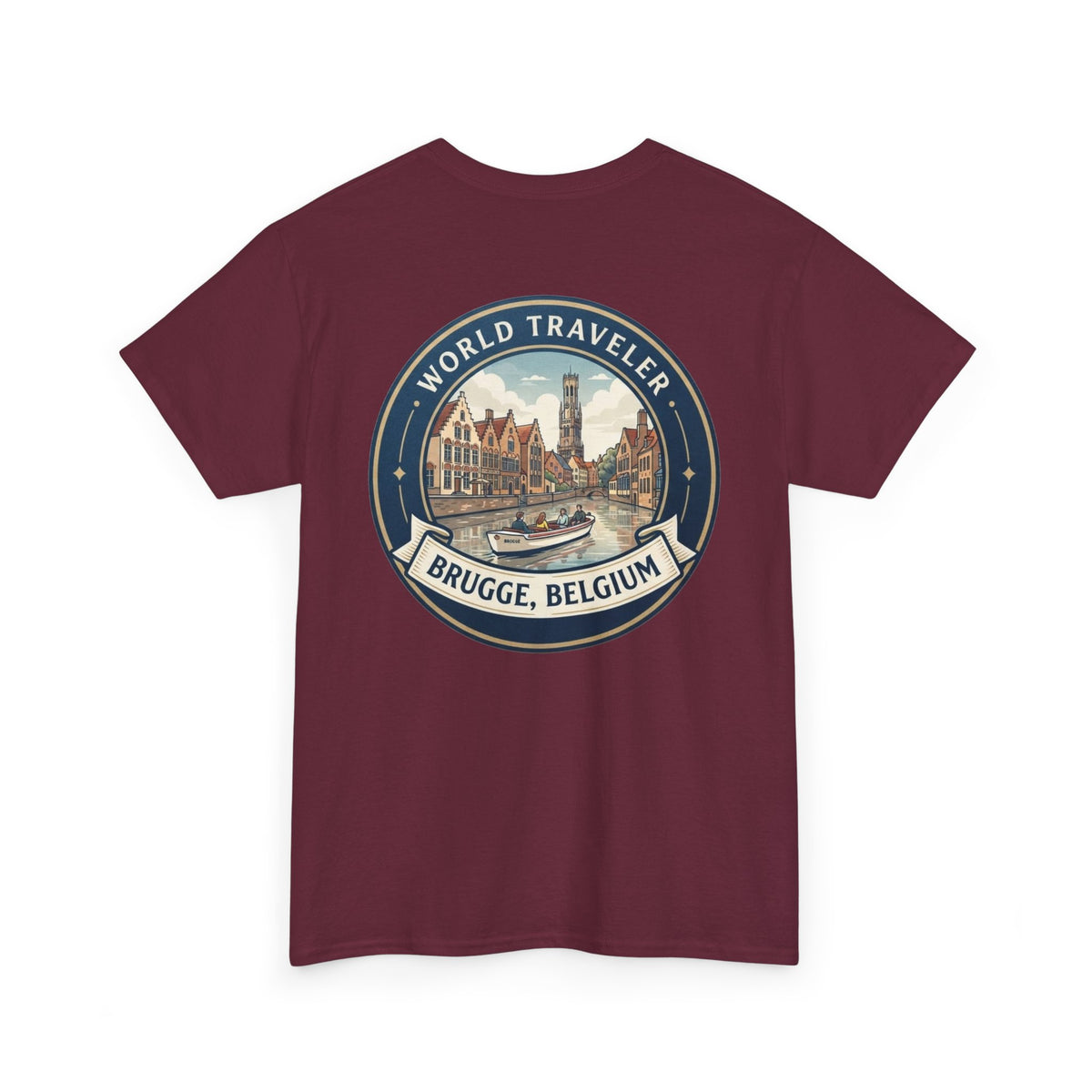 Brugge, Belgium World Traveler Unisex Heavy Cotton Tee