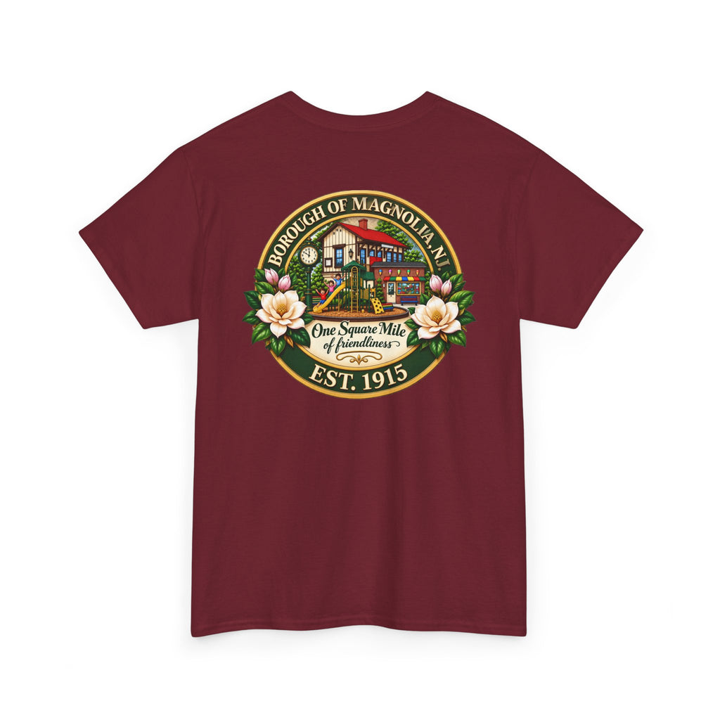 Magnolia, NJ Front and Back Logo Unisex Heavy Cotton Tee