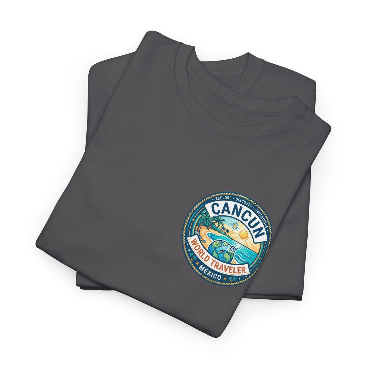Cancun, Mexico World Traveler Unisex Heavy Cotton Tee