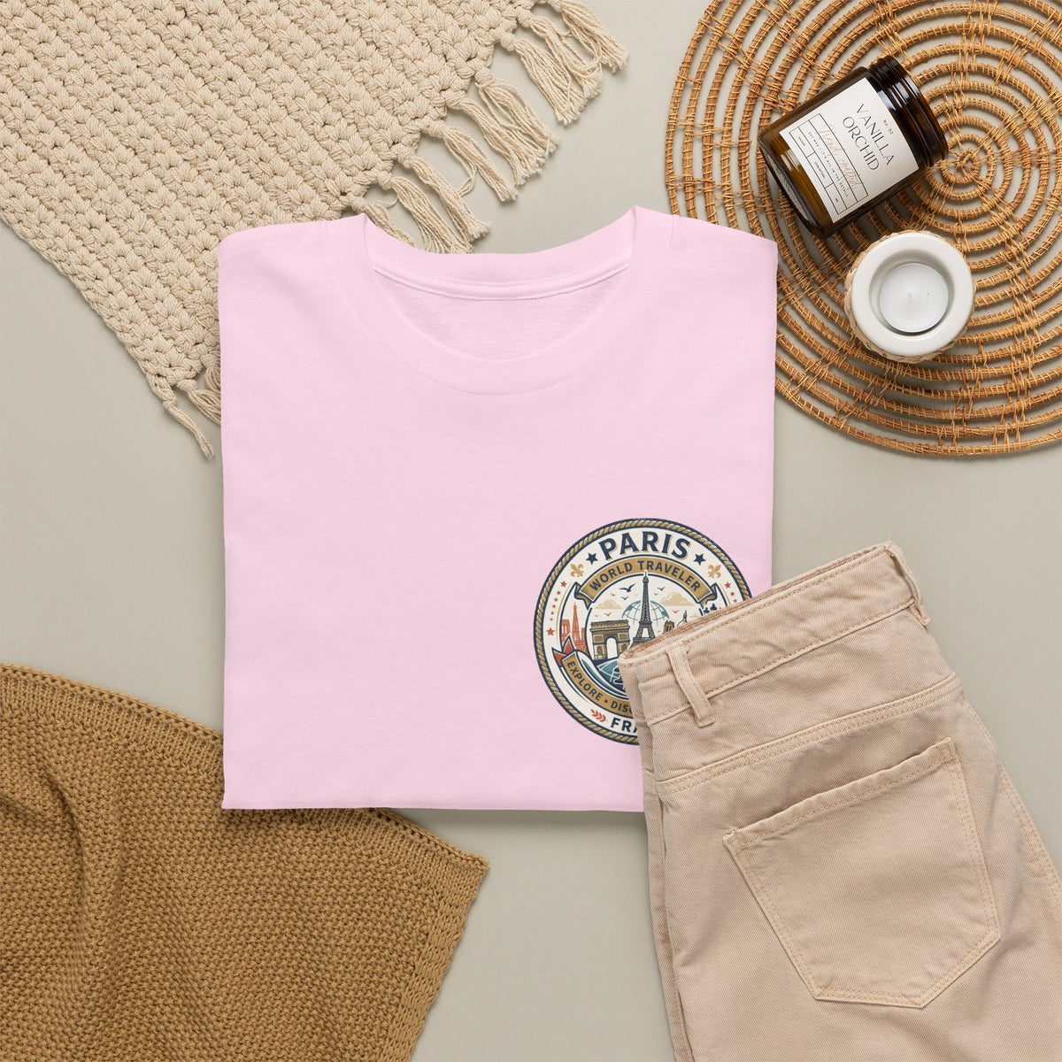 Paris, France World Traveler Unisex Heavy Cotton Tee