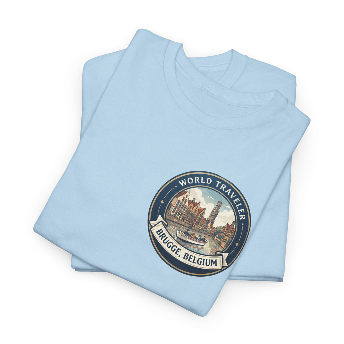 Brugge, Belgium World Traveler Unisex Heavy Cotton Tee