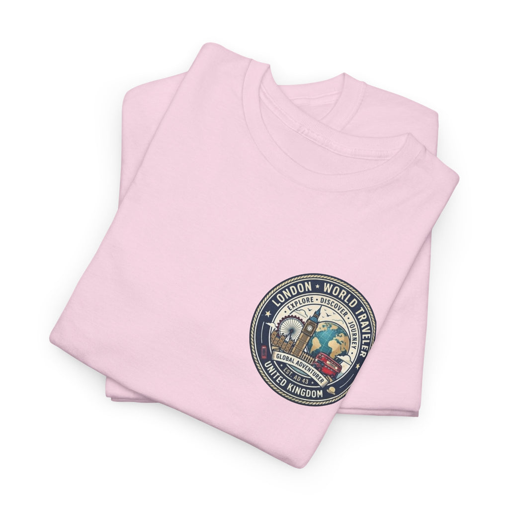 London World Traveler double sided graphics Unisex Heavy Cotton Tee