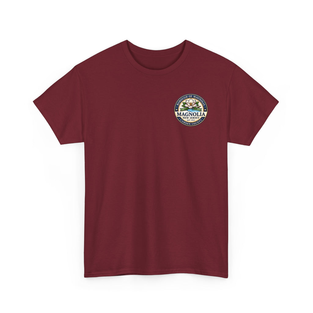 Magnolia, NJ Front and Back Logo Unisex Heavy Cotton Tee