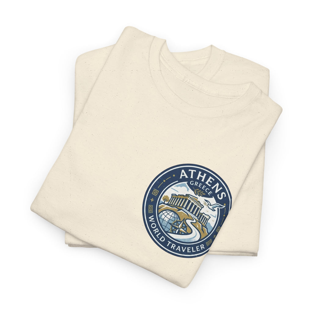Athens, Greece World Traveler Unisex Heavy Cotton Tee