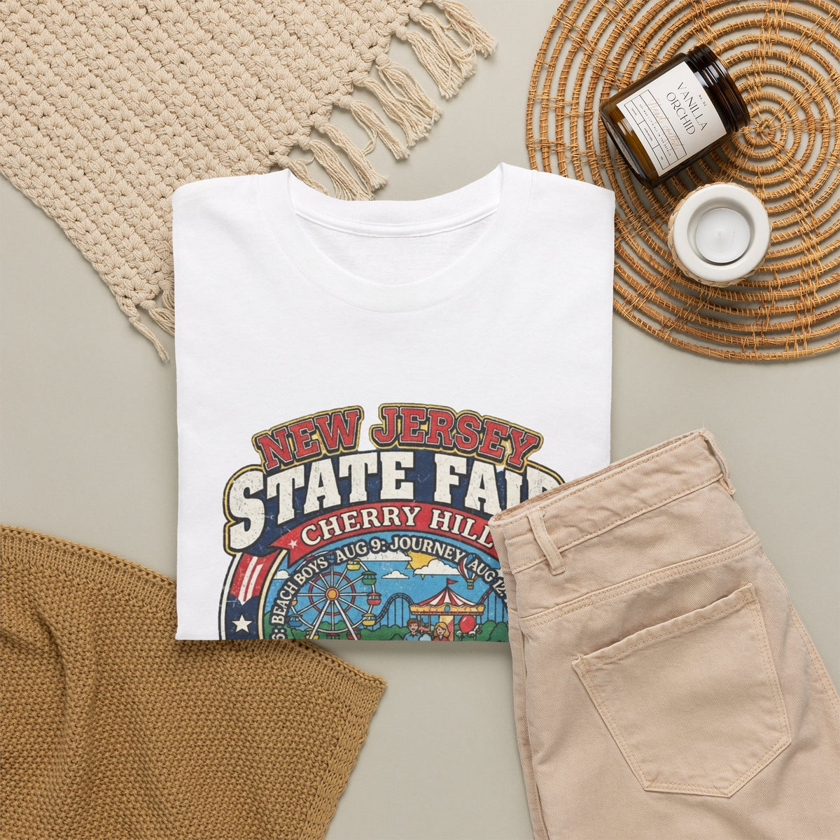 Nj State Fair 1986 vintage graphic Unisex Heavy Cotton Tee