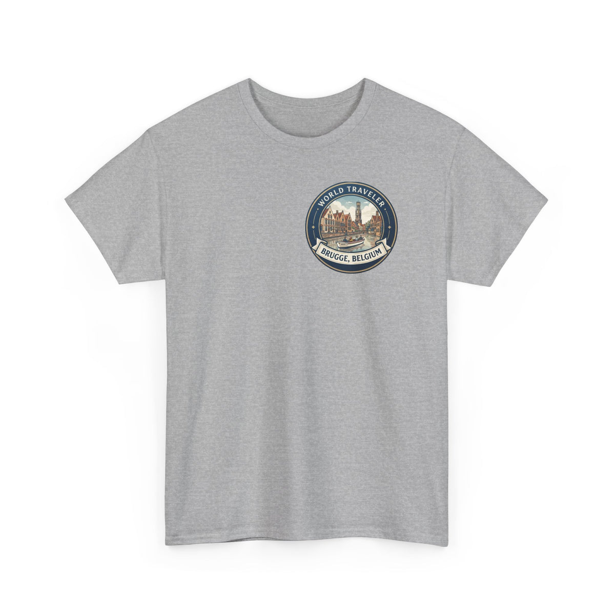Brugge, Belgium World Traveler Unisex Heavy Cotton Tee