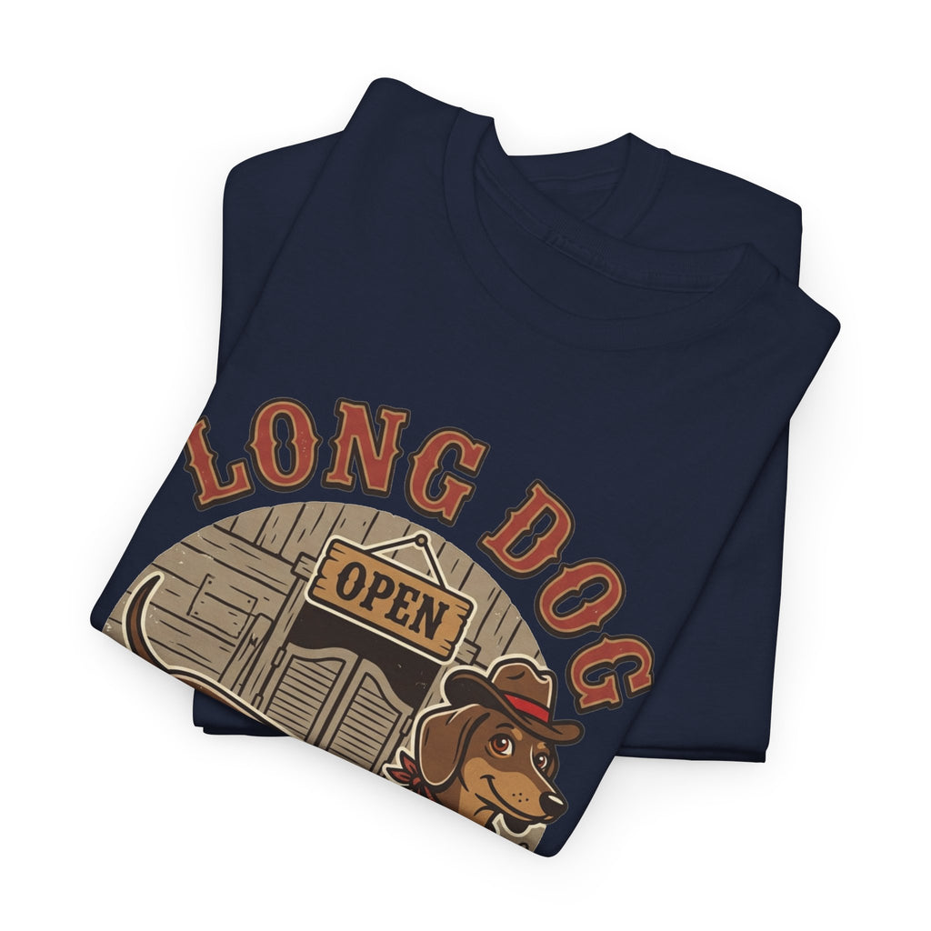 Long Dog Saloon Dachshund Unisex Heavy Cotton Tee