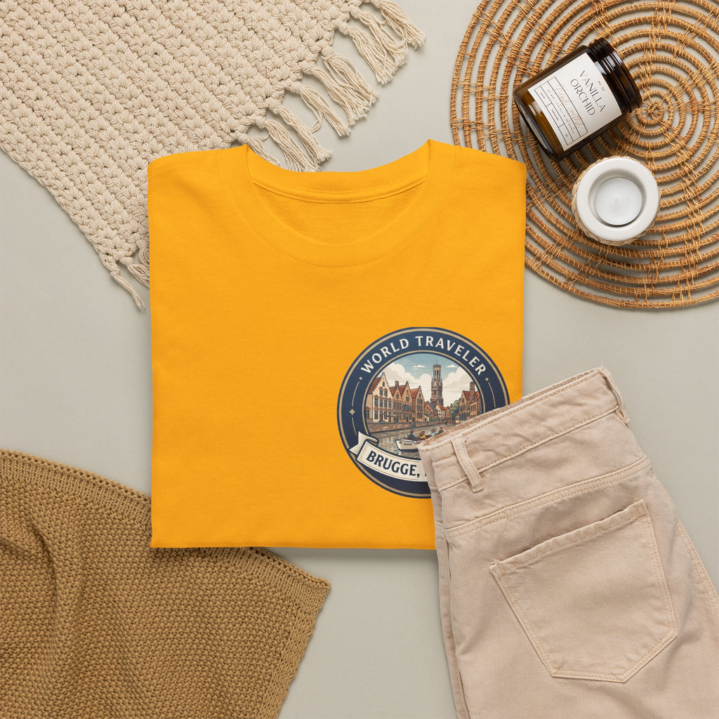 Brugge, Belgium World Traveler Unisex Heavy Cotton Tee