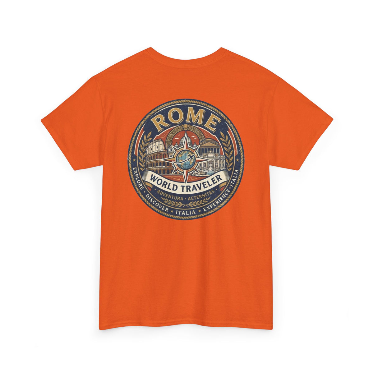Rome, Italy World Traveler Unisex Heavy Cotton Tee