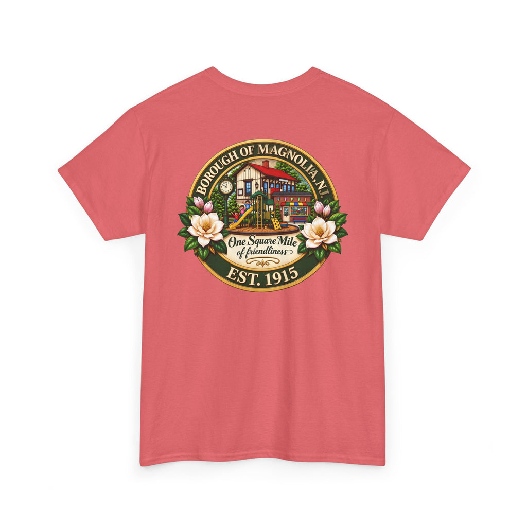 Magnolia, NJ Front and Back Logo Unisex Heavy Cotton Tee