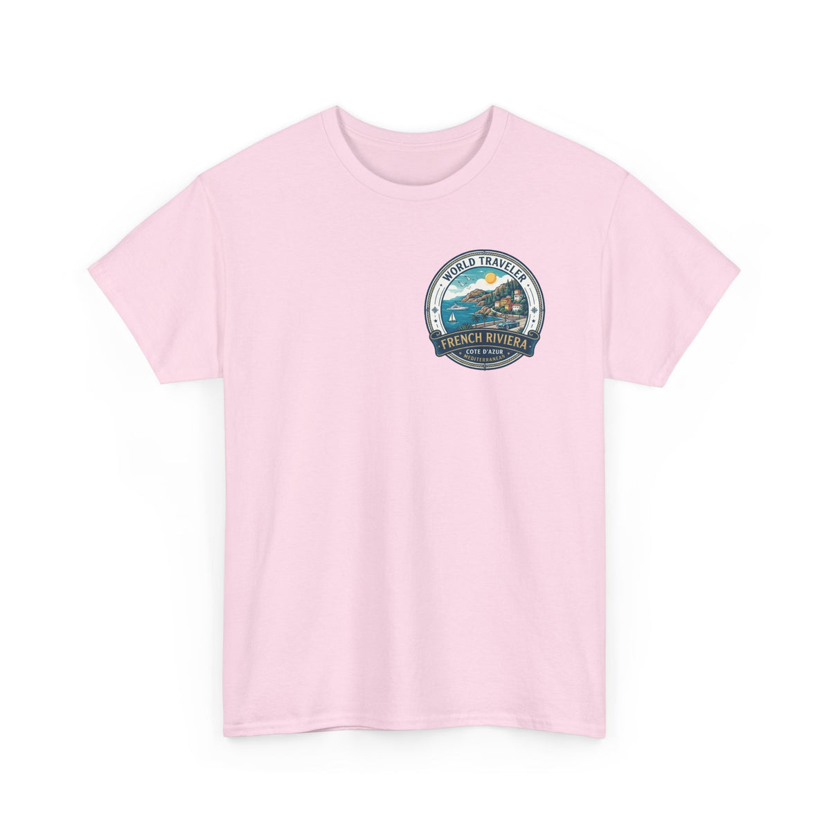 French Riviera World Traveler Unisex Heavy Cotton Tee