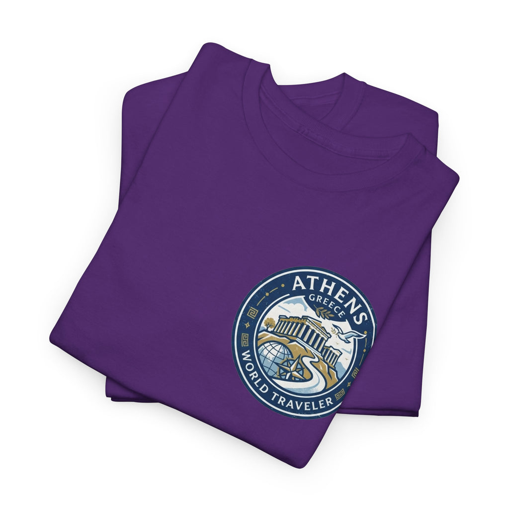 Athens, Greece World Traveler Unisex Heavy Cotton Tee