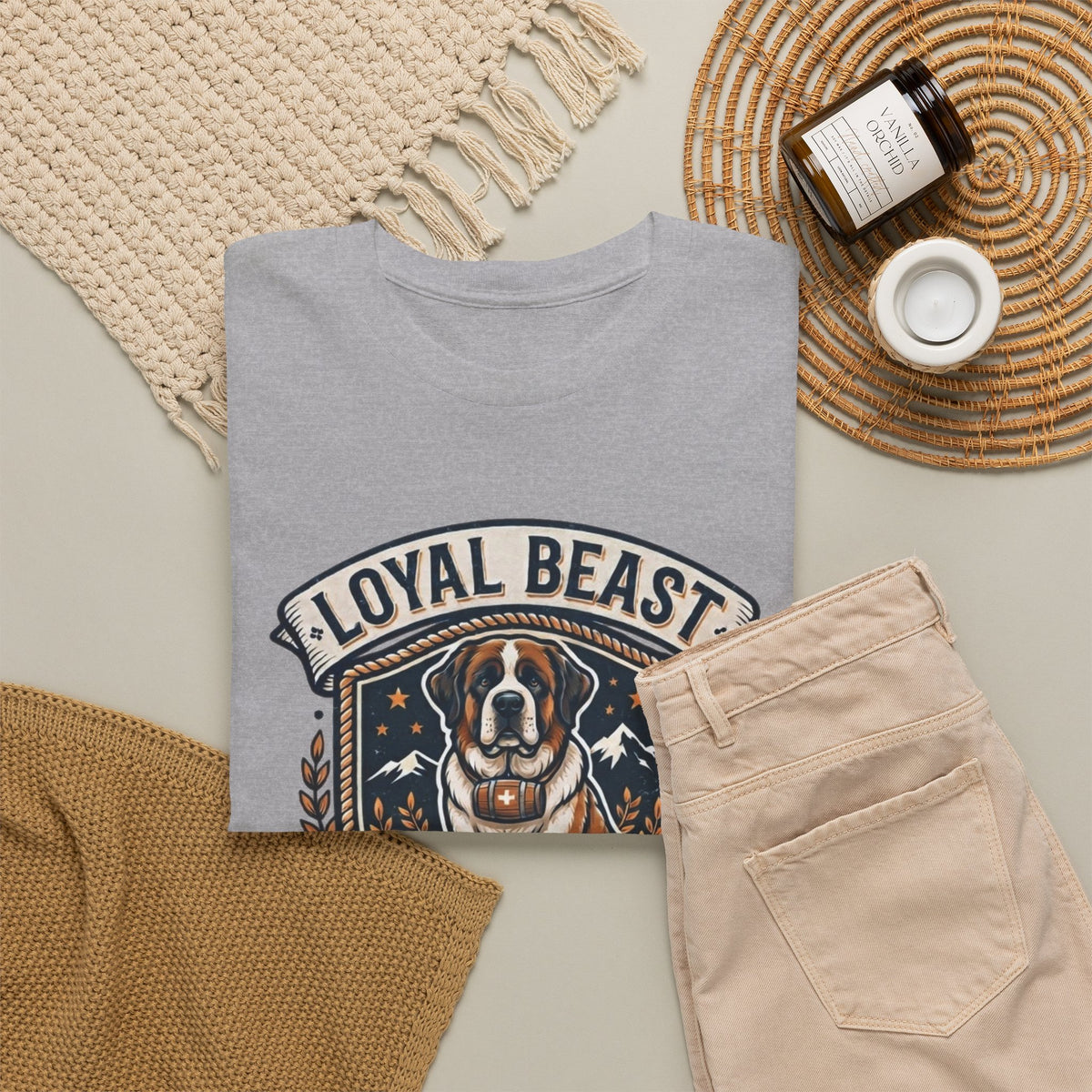 Loyal Beast Saint Bernard Unisex Heavy Cotton Tee