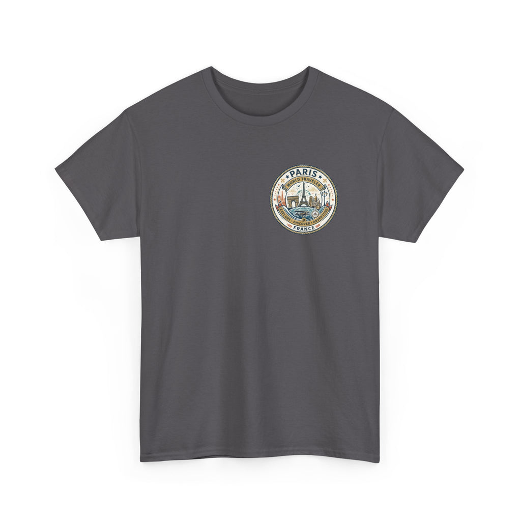 Paris, France World Traveler Unisex Heavy Cotton Tee