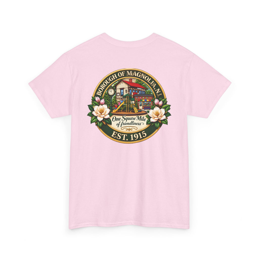 Magnolia, NJ Front and Back Logo Unisex Heavy Cotton Tee
