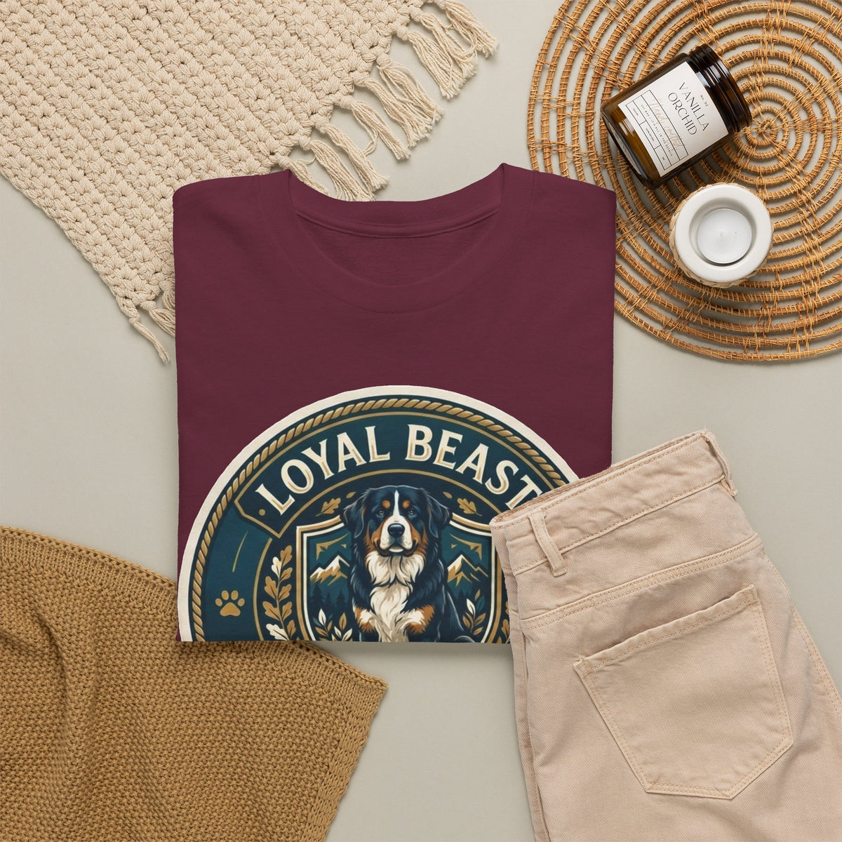 Loyal Beast Bernese Mountain Dog Unisex Heavy Cotton Tee