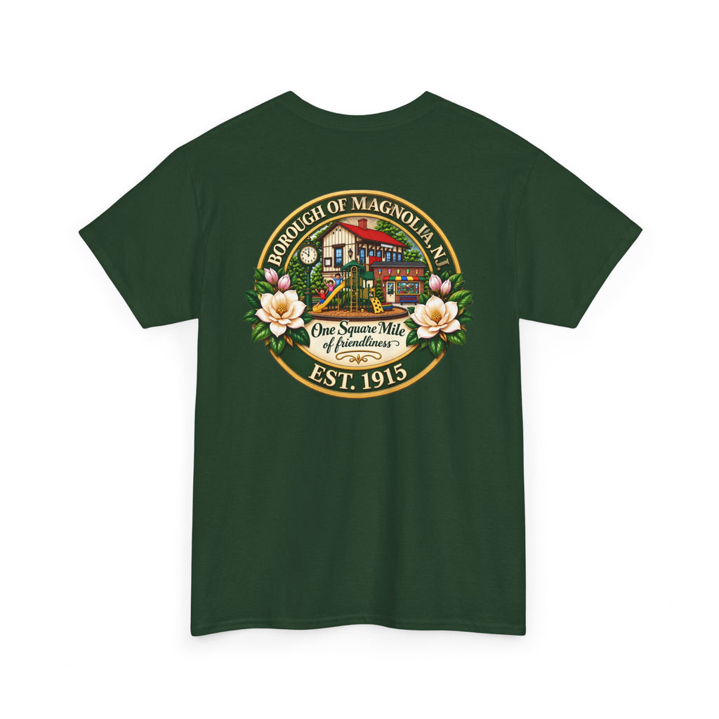 Magnolia, NJ Front and Back Logo Unisex Heavy Cotton Tee